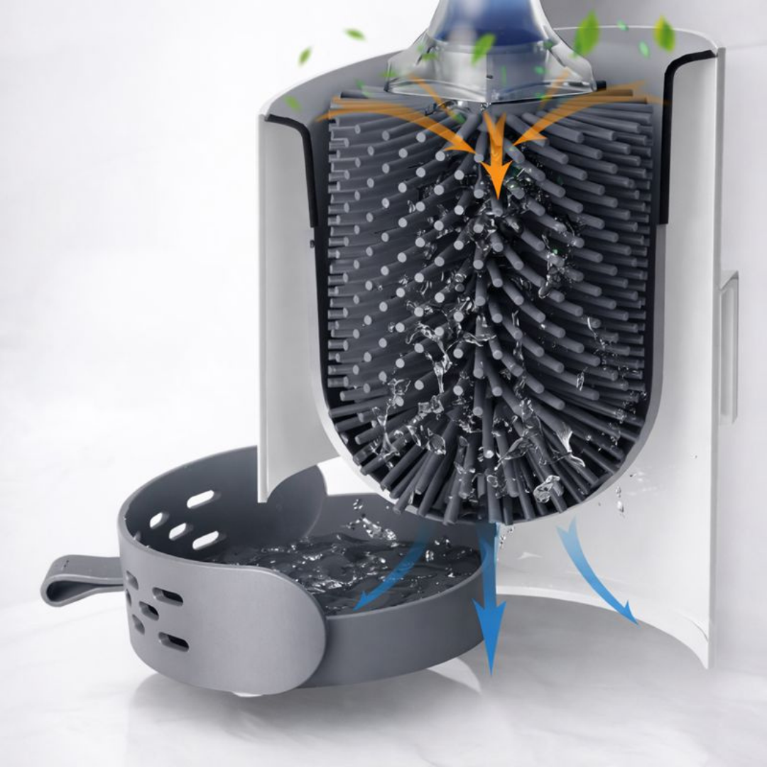 CleanTiolet 2.0 - מברשת אסלה אנטיבקטריאלית עם נוזל ניקוי מובנה