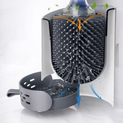 CleanTiolet 2.0 - מברשת אסלה אנטיבקטריאלית עם נוזל ניקוי מובנה