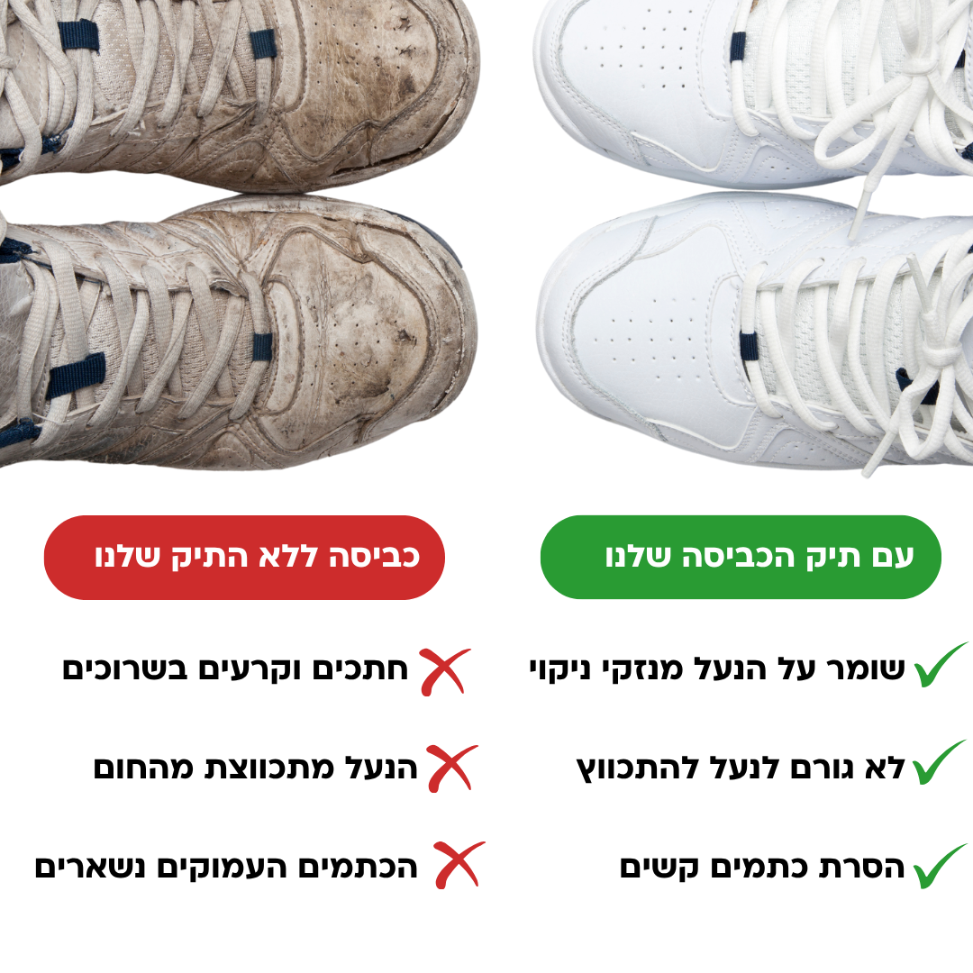 NewShoe - תיק כיבוס נעליים שמעניק לנעל חיים חדשים